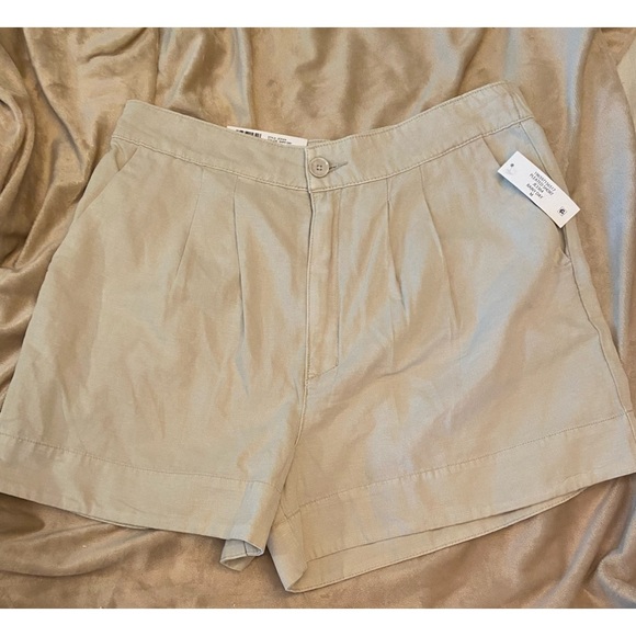 NWT Joie Women’s Cotton-Linen Pleated Short Rainy Day Size M - Picture 1 of 10